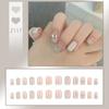 24 шт. носимые ногти поп-блестки Aurora Butterfly Blush накладные ногти для дизайна ногтей с набором для установки