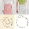 Stylish Circle Metal Waist Chain Fashionable Waistband Adjustable Length Belt Hollow Girdle Accessory for Party Wear