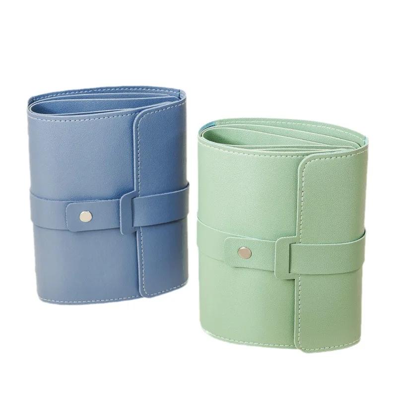 Креативная сумка для хранения кожаных сережек в форме книги, сумка для хранения сережек-гвоздиков, портативная сумка для хранения ювелирных изделий большой емкости