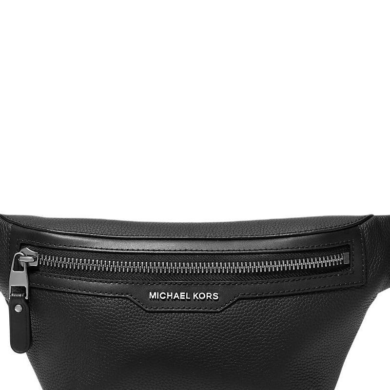 Michael Kors Набор Сумка-слинг Hudson Pebble Регулируемые ремни Кожаная поясная сумка Мужская Черная