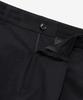 Mind Bridge [Air Cool] Mesh Semi-Wide Cargo Full Elastic Waist Black Half Pants