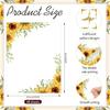 AnyDesign 48 Sheet Sunflower Border Stationery Writing Paper Watercolor Sunflower Letterhead Paper Floral Border Greeting Paper for Wedding Party