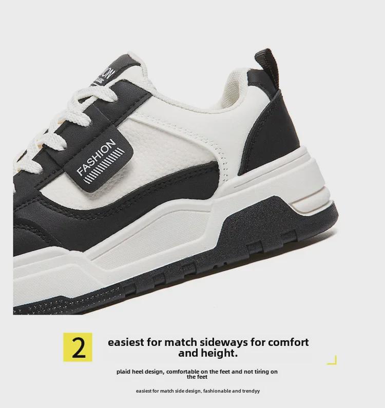 Женские белые кроссовки весна-лето 2025: Стильные, повседневные, универсальные, увеличивающие рост, нескользящие немецкие кроссовки.