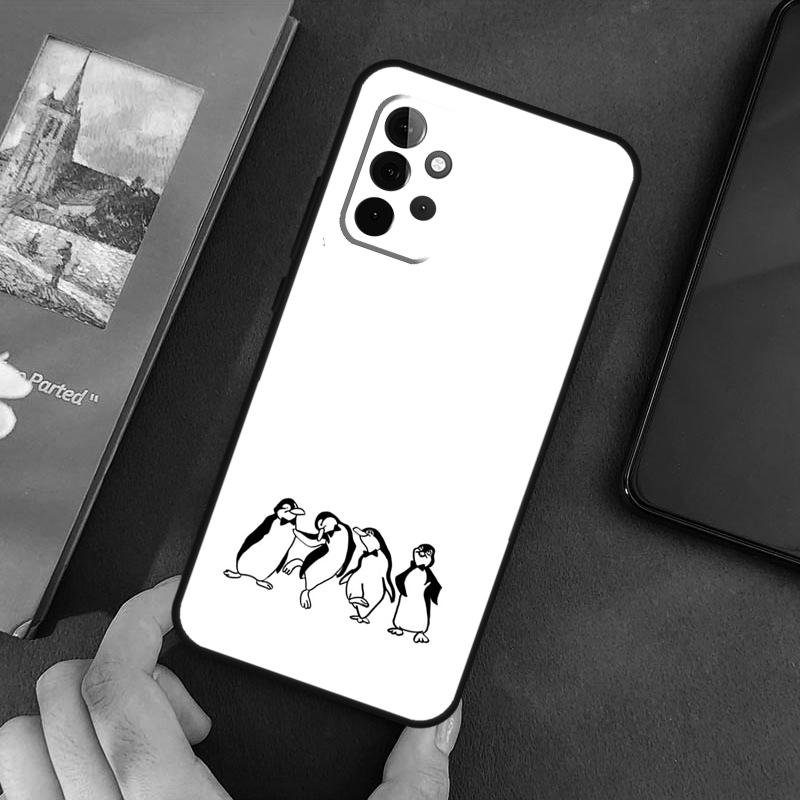 Мультяшная пингвинная обложка для Samsung Galaxy A54 A52S A52 A32 A22 A12 A72 A33 A53 A73 A14 A70 A51 A71 Чехол