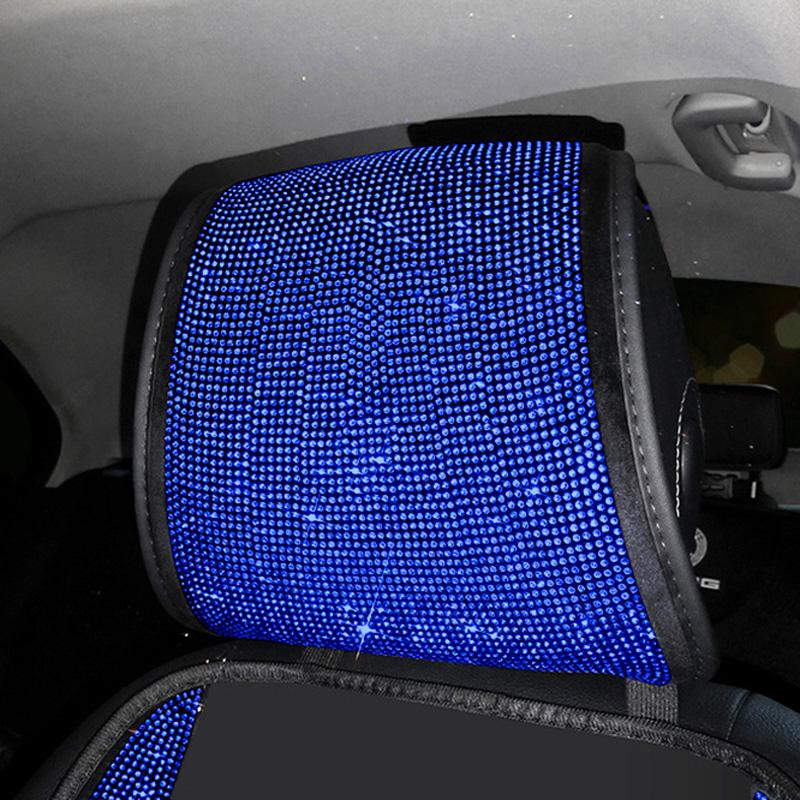 1 шт. блестящие чехлы для автомобильных сидений, универсальные подкладки для головы автомобиля, алмазные стразы, автоинтерьерные подголовники для сидений, аксессуары для женщин