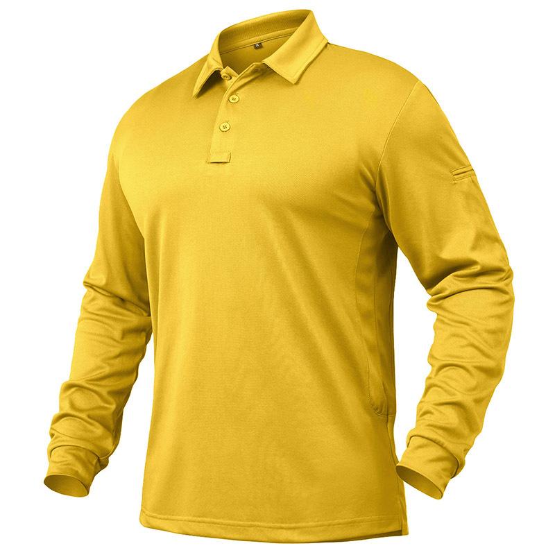 Мужская уличная рубашка-поло с длинным рукавом, легкая дышащая военная тактическая футболка, повседневная рабочая футболка для работы, пешего туризма, спортивные рубашки для гольфа, европейский размер