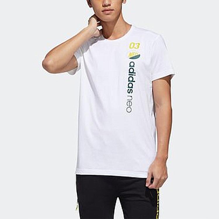 adidas Neo Casual Comfort Sport Футболка с круглым вырезом Мужские топы Белый GK1525