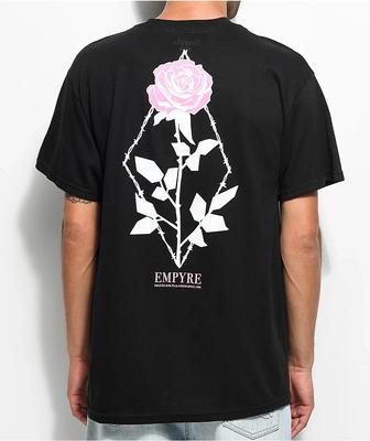 Empyre Мужская футболка Eden Flora Rose Черная Новая Средняя