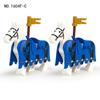 Horse Robe Team Blue Lion Red Lion Black Hawk 1604F Children'S Assembled Building Block Toy Board Accessories
