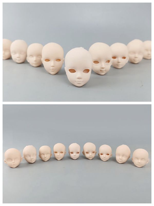 Кукольные пластиковые мягкие головы для поделок