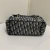 [Pre-Owned] Camp Classic Monogram Embroidered Vintage College Style Canvas Shoulder Bag - Excellent #10G55ZF