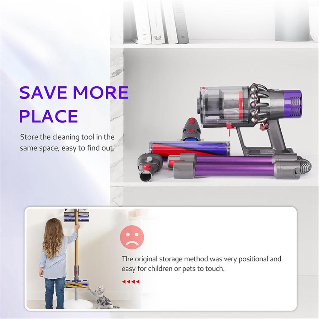 Складная удлинительная насадка, совместимая с беспроводными пылесосами Dyson V7V8V10 V11 V15, быстросъемная сменная насадка