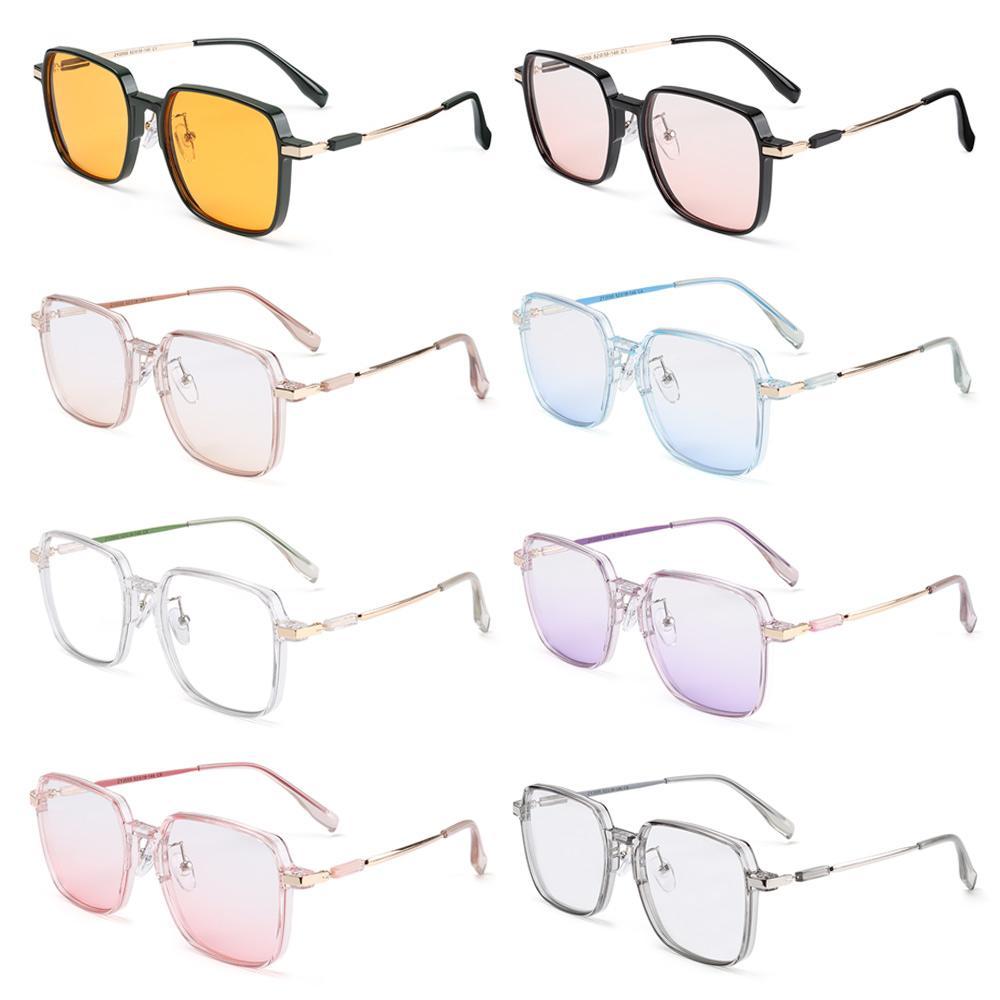 Trending Square UV Protection Clear Frame Sunglasses Oversized Sunglasses Shades Ladies Sun Glasses