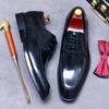 Quality Business Formal Men's Dress Shoes British Trend Men's Genuine Leather Shoes Comfortable Flat-heeled Groom Wedding Shoes