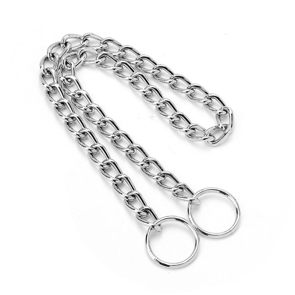 Ошейник для собак Pet Metal Chain, серебристо-золотой кубинский звено, ошейник-удавка для собак, крепкий ошейник-удавка для собак маленьких, средних и больших пород