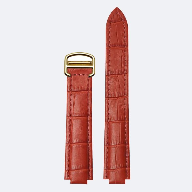 Ремешок для часов Dermis для мужчин Для Cartier синий воздушный шар большой, средний и маленький выпуклый кожаный ремешок для женских часов14.8/16.8/18.11/20.12