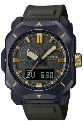 Casio Pro Trek Climber Line Солнечные Сделано из биомассы Зеленые Радиоуправляемые часы, Пластик, PRW-6900Y-3JF, Мужские,