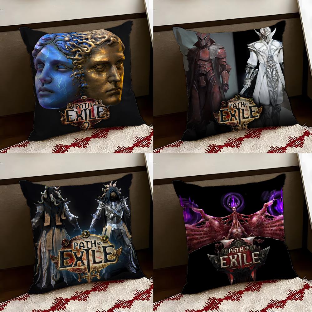 GamePath of Exile Cushion Cover Reversible Soft Durable Pillow Cover Home Car MultiScene Use for Daily Comfort