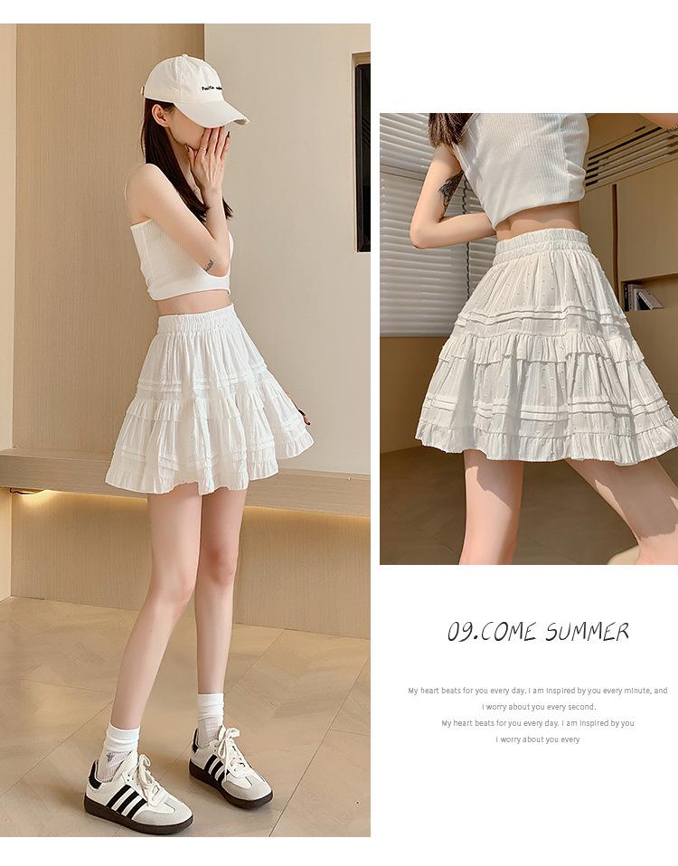 Короткая юбка-пачка с высокой талией для миниатюрных женщин - Нежная, стройнящая, милый дизайн французского пирожного для весны и лета.