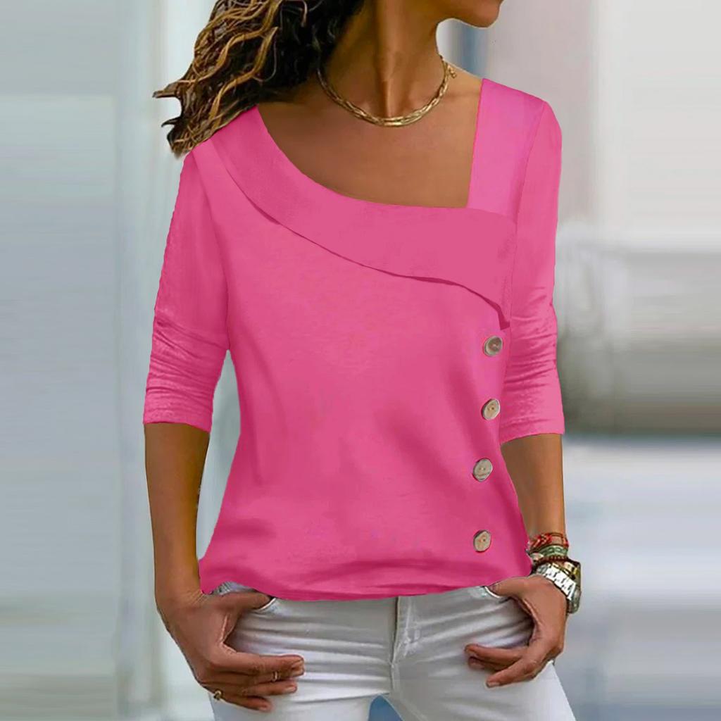 Топы для женщин, нарядные повседневные рубашки с длинным рукавом, футболки, топ