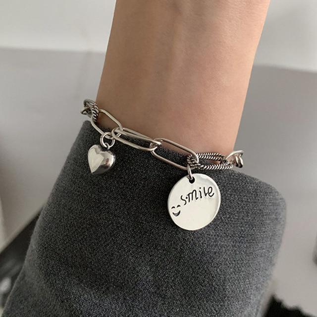 Новый регулируемый браслет-цепочка из стерлингового серебра 925 пробы и браслет для женщин, винтажные украшения ручной работы для вечеринок sl017