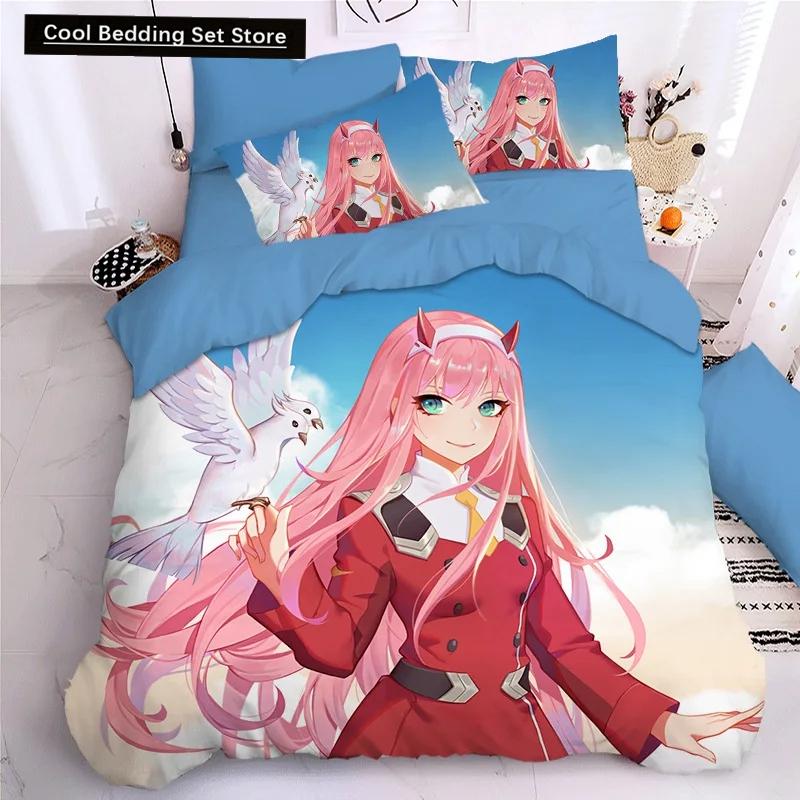 Комплекты постельного белья Darling In The Frank XX, японские аниме-фигурки из игр, напечатанные на 3D-принтере, комплекты пододеяльников Twin Queen King Single Size