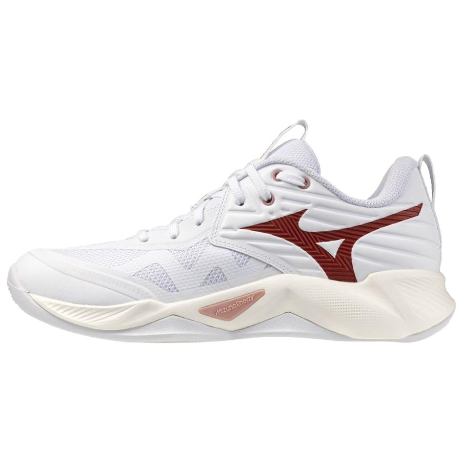 Women's Sneakers Mizuno Wmns Wave Momentum Pro 'White Red'