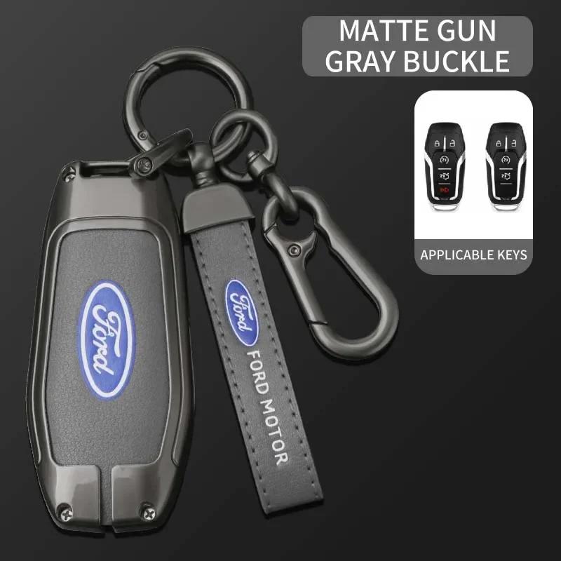 New 2026 Car Sticker 2025 Hot Zinc Alloy Car Remote Key Case Cover For Ford Fusion Mondeo Mustang F-150 Explorer Edge 2015 2016