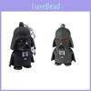 Cute Cartoon Black Warrior Led Light Sound Keychain Kids Flashlight Bag Pendant Accessory