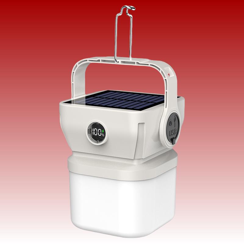 Portable Rechargeable LED Camping Light Outdoor Emergency Hanging Tent Solar Lamp Hiking Picnics Night Lighting Lantern