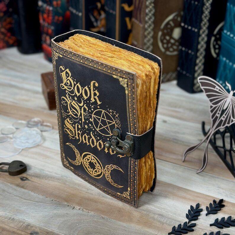 Кожаный блокнот «Книга теней» Кожаный дневник Гримуара Блокнот «Магические заклинания»