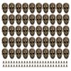 50sets Skull Rivets Single 25x16mm DIY Ghost Head Punk Style Electroplating Zinc Alloy Skull Button