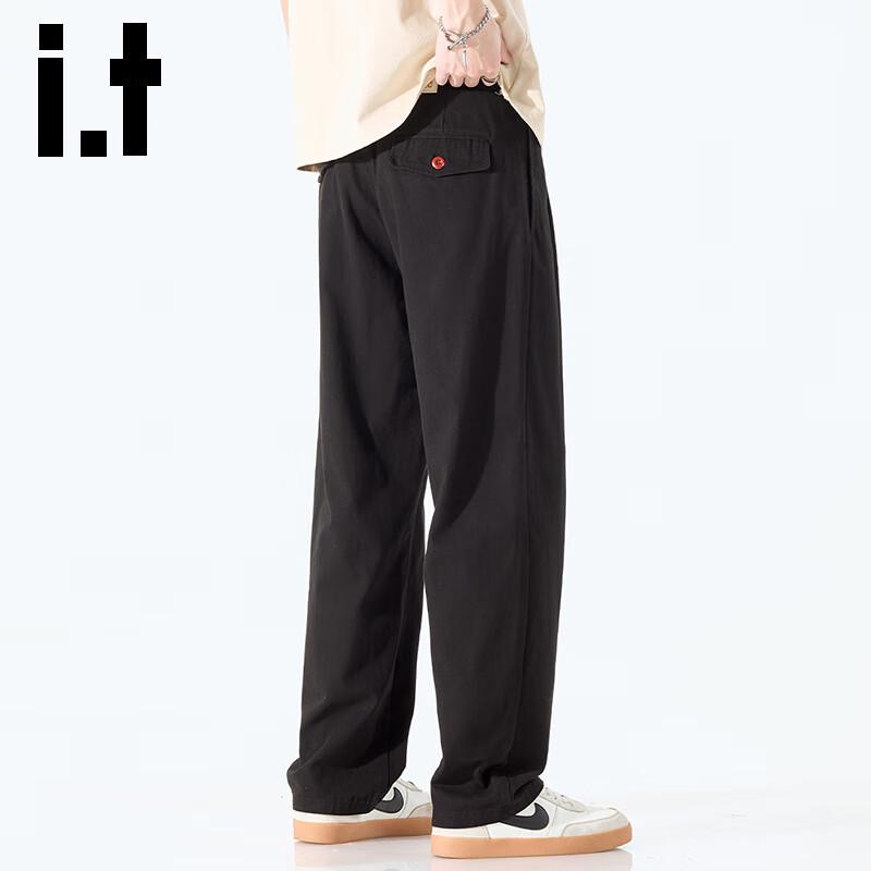 Izzue Men's Cotton Straight-Leg Cargo Pants