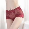 14 Color Women Ultra-thin Lace Panties Mid Waist Breathable Sexy Lingerie Europe Plus Size Briefs Abdomen Hip Lift Knickers