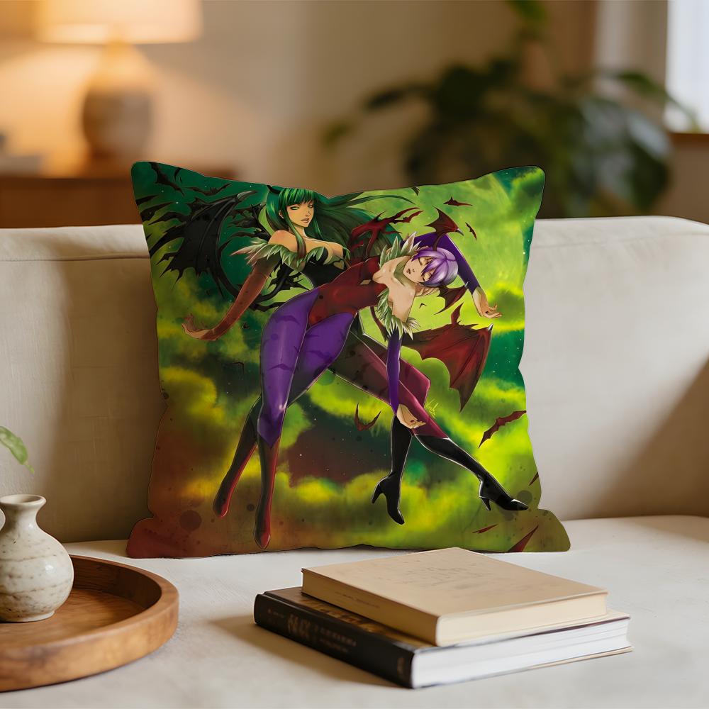 DDarkstalkers MMorrigan Cushion Cover Short plush pillowcase for bed sofa carwashable