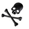 Metal 3D Skull Head Bone Motorcycle Car Tank Emblem Badge Decal Sticker Decor