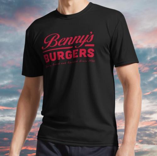 Новая футболка Stranger Things Benny's Burgers V2 Активная футболка Смешная Размер S - 5XL