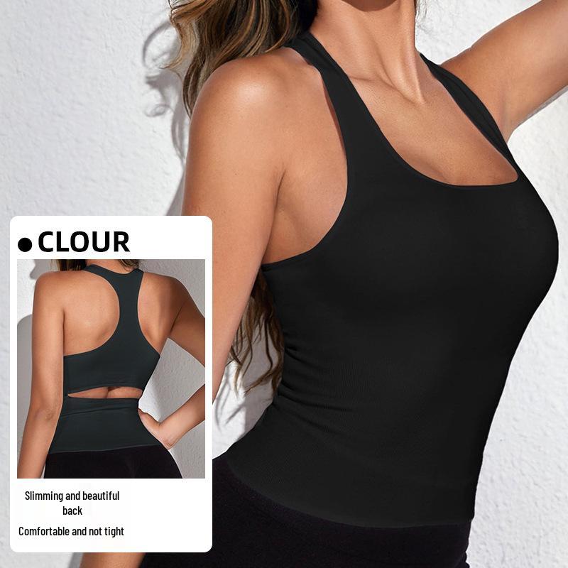 Women's Quick-Dry Seamless Yoga Top - Sleeveless, Sexy Sports Vest