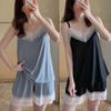 Sexy Pajamas Women's Summer Lace Sling Suit Ice Silk Bare Back Ladies Sleeveless Home Service
