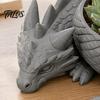 Talos 3D-печатный горшок-лежащий дракон для небольших зеленых растений, Декоративное украшение-горшок для суккулентов, Фигурка в темном стиле для дома, офиса, рабочего стола