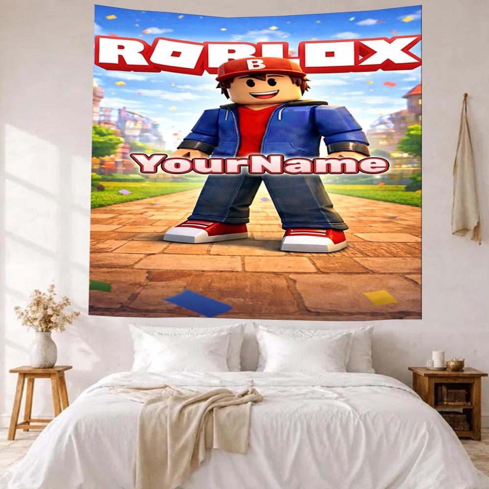Roblox Custom Your Name Wall Decor Tapestry Art For Pet Memorial Birthdaywedding Party Backdrop Family Gift