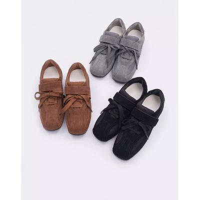 Балетки для тренировок Sunset Forest Женские на липучке 2025 Весна Новые Повседневные Туфли Форреста Гампа Плоская Квадратный носок Одинарные туфли