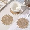 Coaster Easy To Clean Dining Table Protector Pad Heat Resistant Flower Shape Cup Mat for Home Kitchen