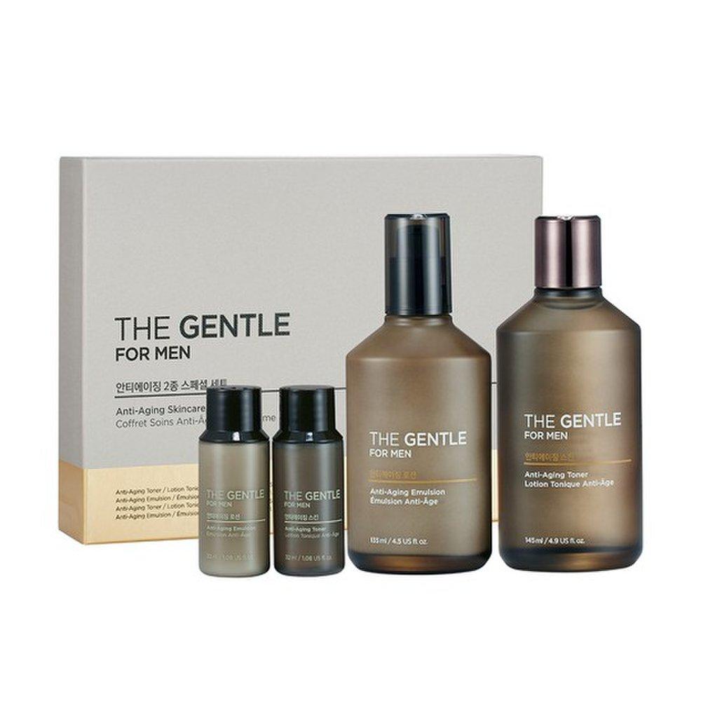 Набор из 2 предметов «Gentle for Men Anti-Aging» (Кожа 145мл Лосьон 135мл Кожа 32мл Лосьон 32мл)