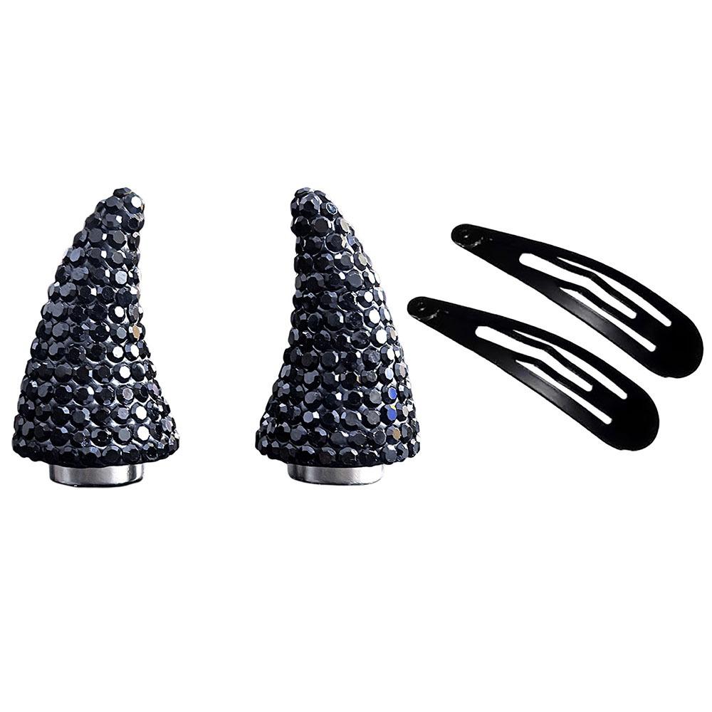 1pair Sparkling Finish Magnetic Horn Headpiece Horn Hair Accessories  Halloween Costumes