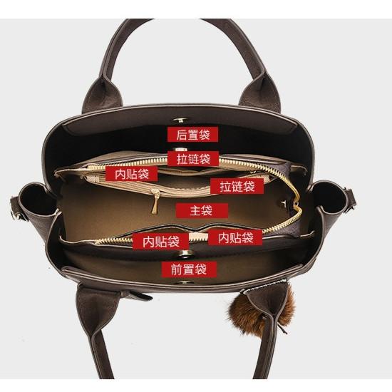 IELGY Retro Fashion Handbag Large Capacity Commuter Messenger Bag