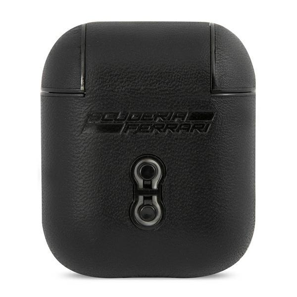 Ferrari Fesa2Lebk Чехол для AirPods 1/2 черный/Black Кожа On Track