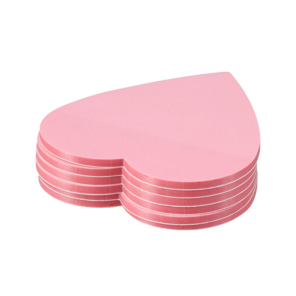 6 упаковок водонепроницаемых полупрозрачных розовых стикеров в форме сердца, блокнот для заметок, планер