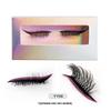 Colored Eyeshadow False Eyelashes - Self-Adhesive, Natural, Dense, Curled, 1 Pair