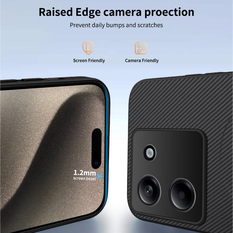 Роскошный чехол из черного углеволокна с беспроводной зарядкой для Xiaomi POCO M7 Pro Poco X7 Pro X6 Мягкая магнитная накладка на телефон Чехлы POCO X6 Pro